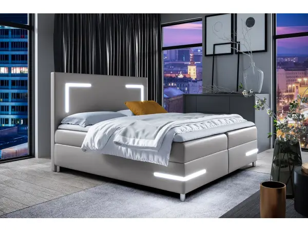 PRATO K18 łóżko kontynentalne LED 120x200 z pojemnikiem